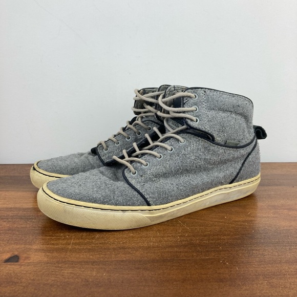 Vans OTW Collection Alomar Grey Felt High Top Sneakers Men’s Size 10 EU 43. - Picture 1 of 11